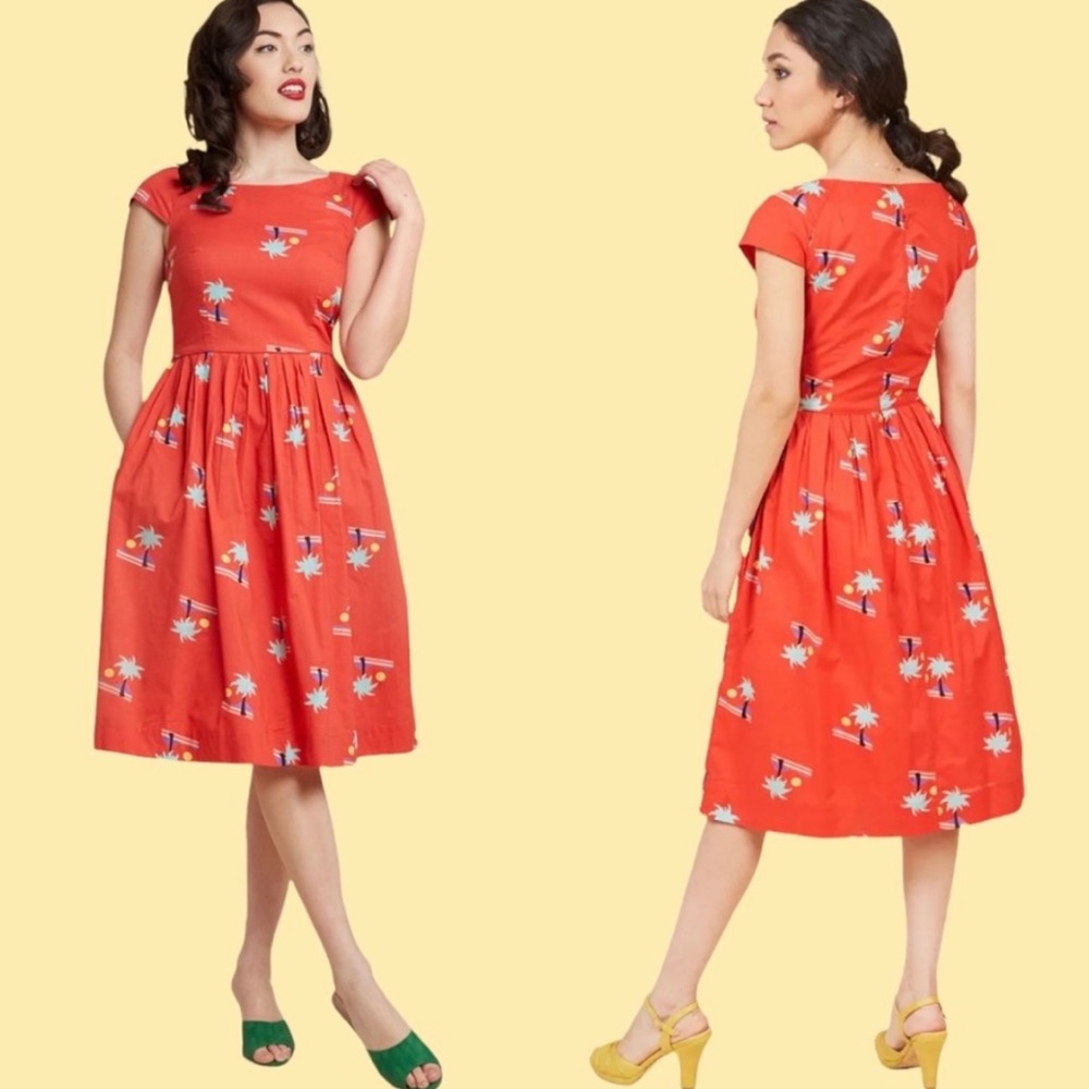 Emily and Fin Claudia dress in Sunset Island